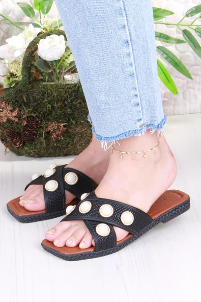 Fort 014-20 Fls Toka Detaylı Tatil Terliği Günlük Terlik Kadın Terlik - Resim 2