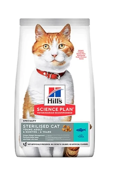 Hill's Young Adult Sterilised Ton Balıklı Kısırlaştırılmış Açık Yetişkin Kedi Maması 3 KG