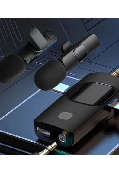 Yüksek Kalite Profesyonel 3 In 1 Kablosuz Taşınabilir Yaka Mikrofonu Youtube Facebook Tiktok - 2