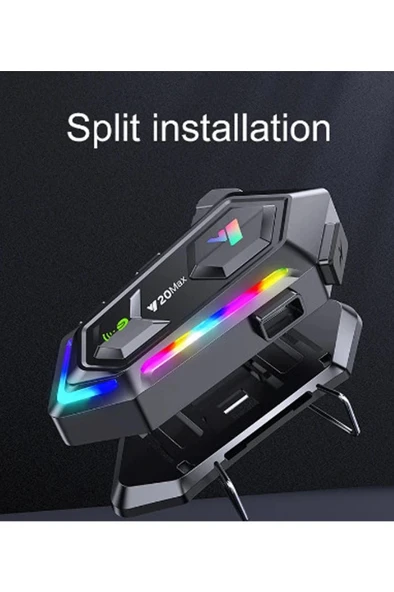 Y20 Max Motosiklet Bluetooth 5.3 Kask Intercom 2 Kişi 300 Metre Eşleşme Özellikli - Resim 3