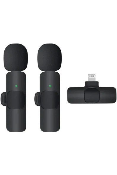 K9 2’li Lightning Kablosuz Yaka Mikrofonu