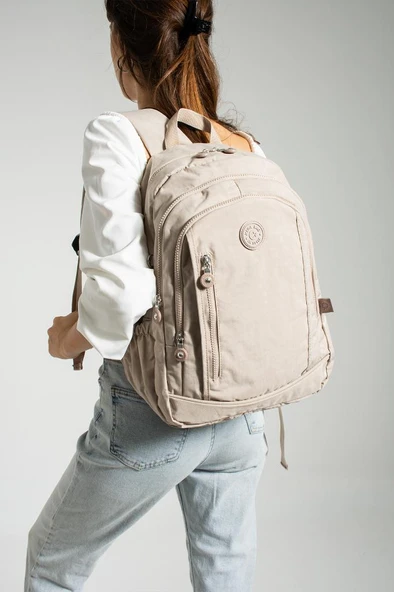 Unisex Okul Çantası Klinkır Kumaş Günlük Sırt Çantası 40*30 Cm Çok Cepli Hafif Yağmur Geçirmez ürün görseli