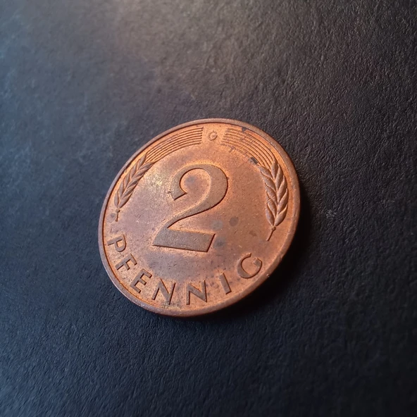 Escoines 39963688566eb12305 1986 Almanya 2Pfennig ÇA+ Eski yabancı madeni para - Resim 3