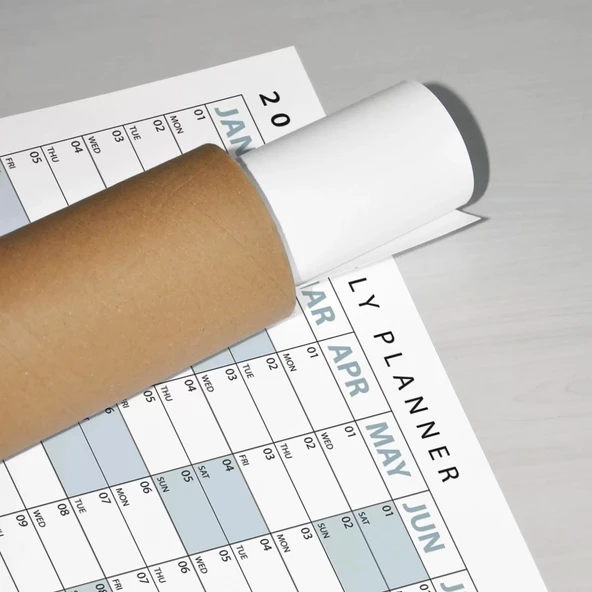 2026 Yıllık Planlayıcı Poster Takvim, Mavi Planlayıcı Takvim, Okul Takvimi, Duvar Takvimi - 7