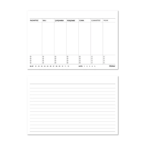 Vintage Çiçekli Haftalık Planlamalı 2026 Masa Takvimi - Resim 5