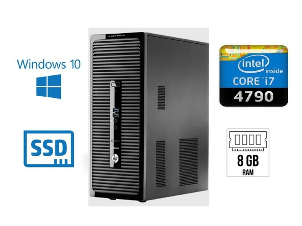 HP Prodesk 400 G2 MT Intel Core İ7-4790 DDR3 8 GB Ram 256 SSD Masaüstü Bilgisayar - Outlet