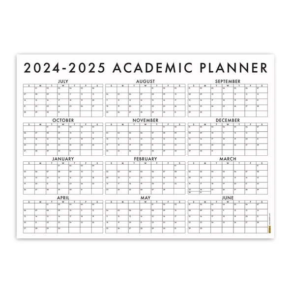 Amerikan Standardı 2025 -2026 Akademik Duvar Takvimi, TEMMUZ Başlangıçlı, PAZAR Günü Başlangıçlı - Resim 4