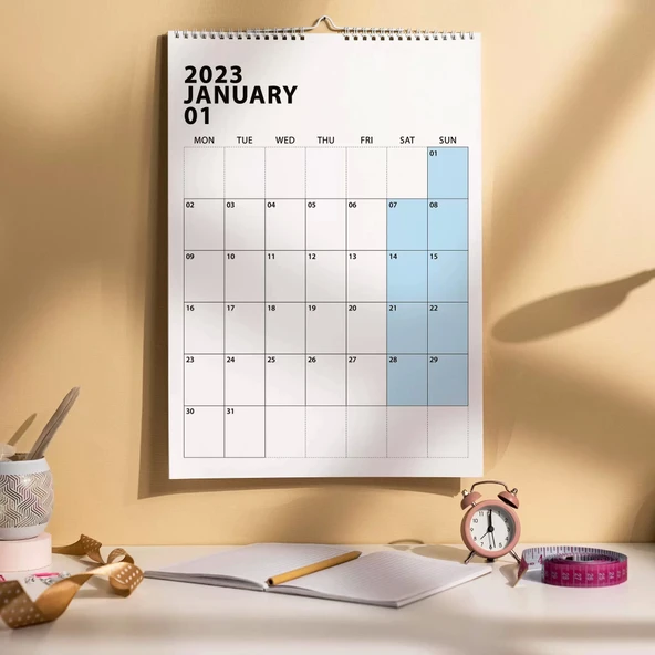 2026 Duvar Takvimi, Aylık Planlayıcı Takvim, Minimalist Takvim, Duvar Planlayıcısı ürün görseli 1