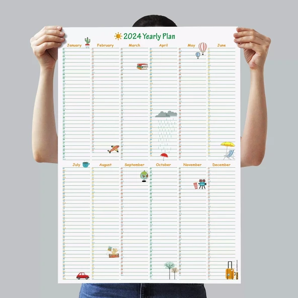 2026 Yıllık Planlayıcı Duvar Takvimi, Seyahat Modu, 2026 Planlayıcı Takvim, Aylık Planlayıcı, 2026 Year Planner, 2026 Wa - Resim 2