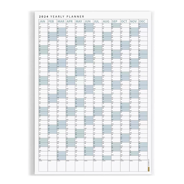 2026 Yıllık Planlayıcı Poster Takvim, Mavi Planlayıcı Takvim, Okul Takvimi, Duvar Takvimi - 6