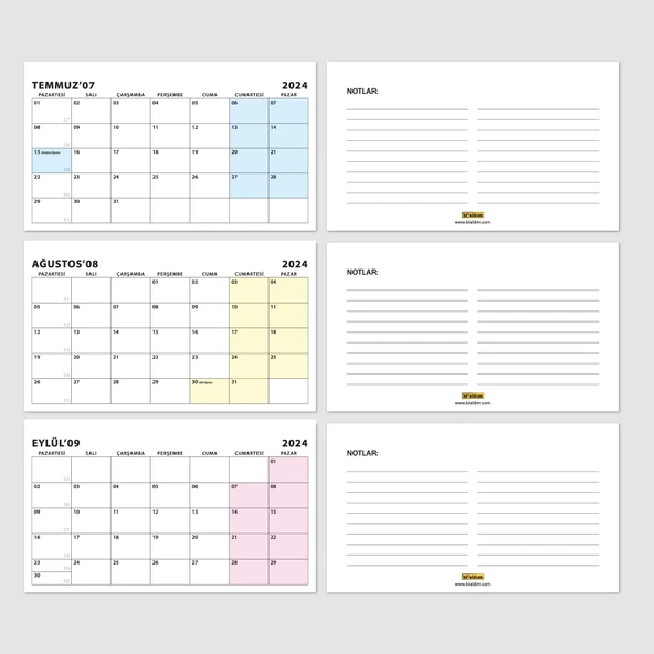 2026 Takvimi, Aylık Planlama, 2026 Masa Takvimi, 2026 Calendar, Monthly Planning, 2026 Desk Calendar - Resim 6