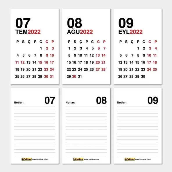 Haftalık Planlayıcı 2026 Masa Takvimi Siyah - 4