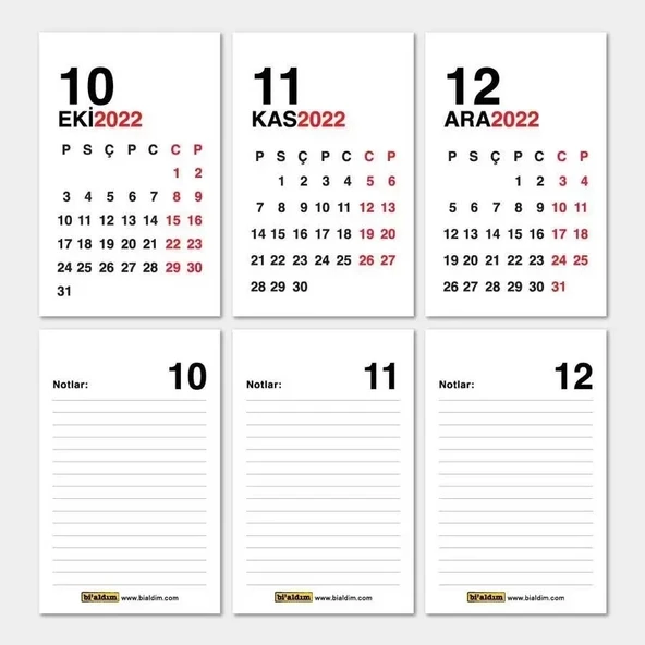 Haftalık Planlayıcı 2026 Masa Takvimi Siyah - 5