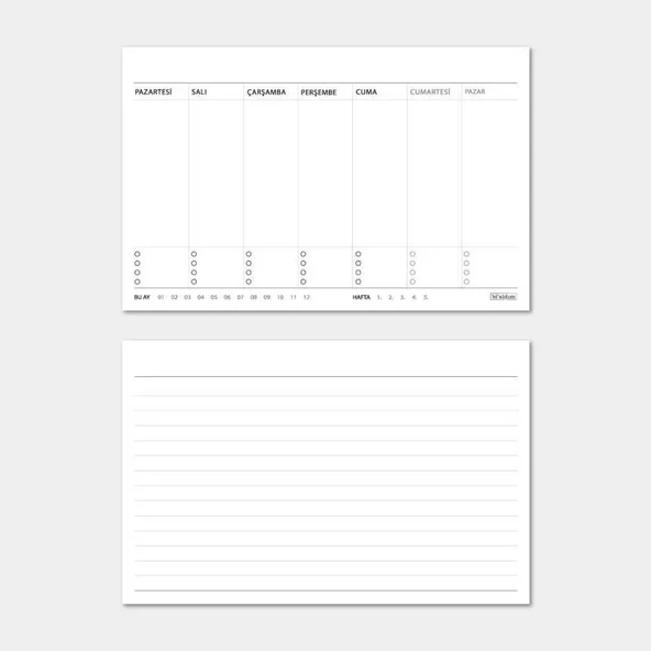 Haftalık Planlayıcı 2026 Masa Takvimi Kırmızı - Resim 6