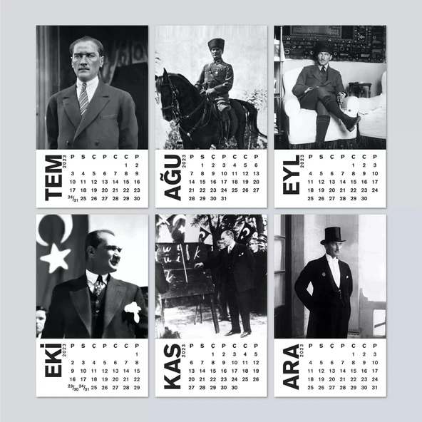 Haftalık Planlamalı Atatürk Takvimi Atatürk Masa Takvimi 2026 Takvim ve Haftalık Planlama İkisi Bir Arada - 3