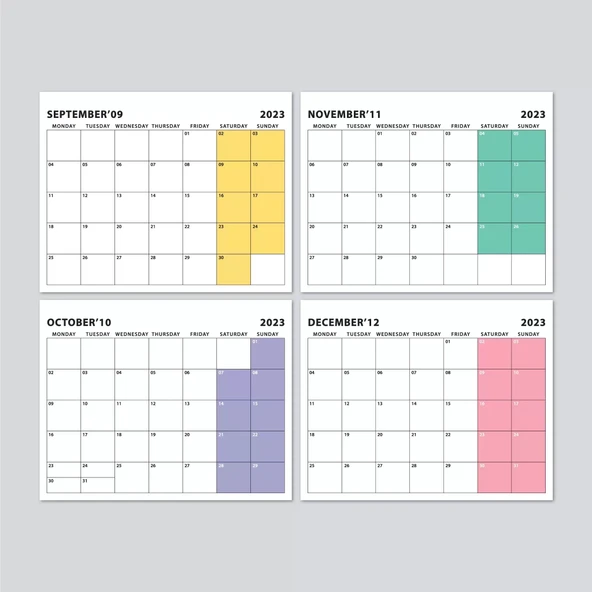 Aylık Planlamalı 2026 Masa Takvimi, 2026 Takvim, Kırmızı Üçgen Takvim - Resim 5