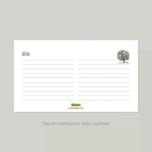 Dört Mevsim Ağaç Takvimi, 2026 Masa Takvimi, İlkbahar Yaz Sonbahar Kış Ağaç Resimli Takvim - 6