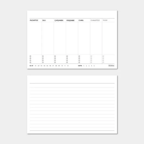 Haftalık Planlayıcı 2026 Masa Takvimi Kraft - Resim 6