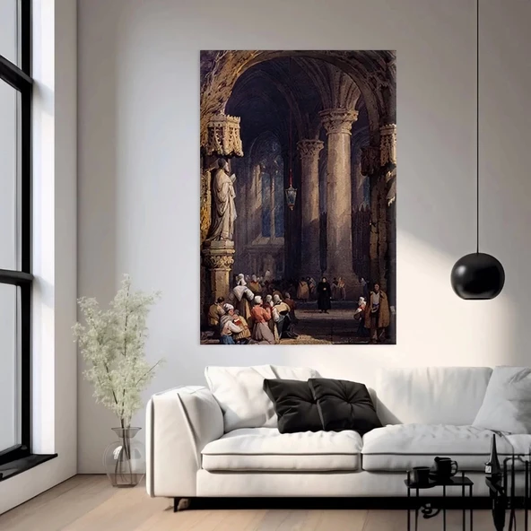 Tarihi Mekanda Buluşma Kanvas Tablo - Resim 2