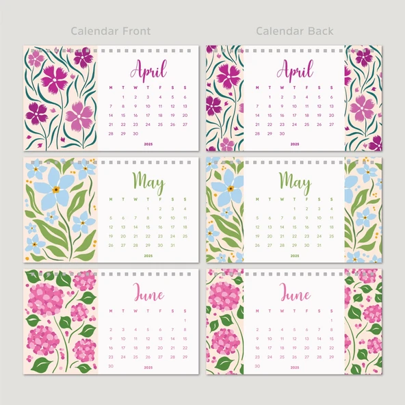 Çiçek Galerisi 2026 Masa Takvimi, Rengarenk Çiçekli Takvim, 2026 Desk Calendar, Flowers Calendar 2026, Floral Calendar - Resim 8