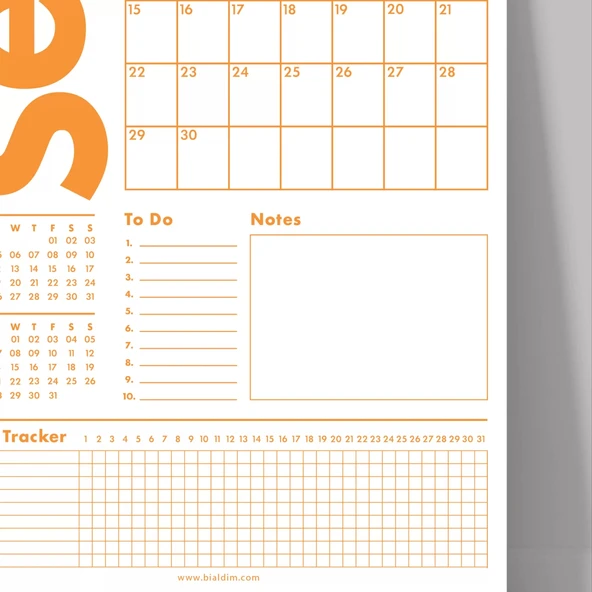 2026 Duvar Takvimi, 33X48 cm, A4, Spiralli Takvim, Önceki ve Sonraki Ay Takvim, Aylık Planlayıcı Takvim - Resim 6