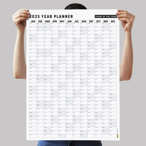 2026 Yıllık Planlayıcı Duvar Takvimi, Aylık Planlayıcı Aile Takvimi, Siyah Beyaz Takvim - Resim 2