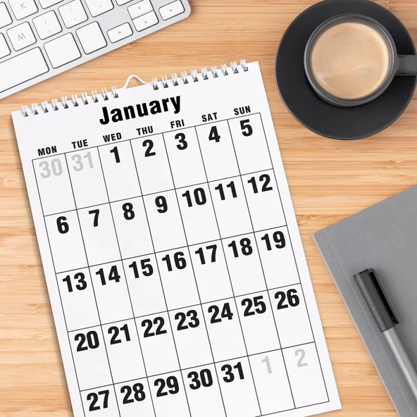 2026 Duvar Takvimi, 33X48 cm Spiralli Takvim, A4 Spiralli Takvim, Aylık Planlayıcı Takvim - 8