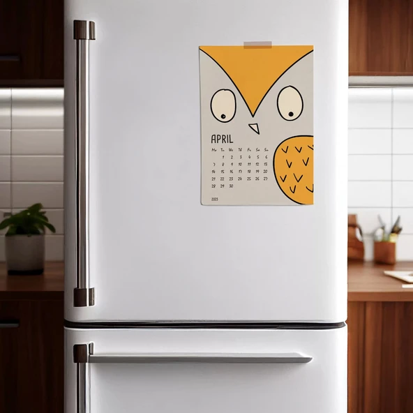 2026 Takvim, Sevimli Hayvanlar Duvar Takvimi, A4 Poster Takvim, 33x48 cm Poster Takvim, Renkli ve Eğlenceli - 8