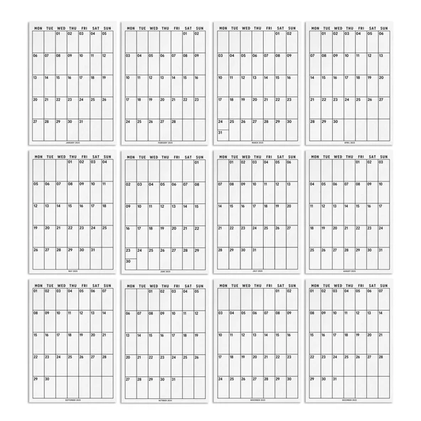 2026 Aylık Planlayıcı Duvar Takvimi, 33X48 cm & A4 Takvim, 12 Ay Poster Takvim, Organizer Takvim - Resim 6