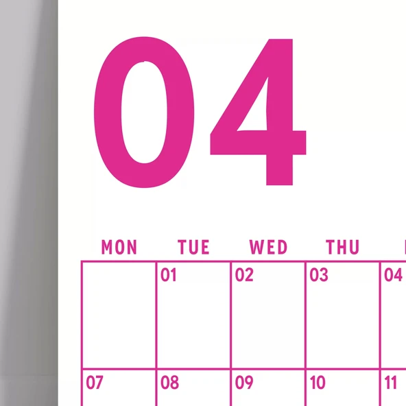 2026 Aylık Planlayıcı Duvar Takvimi, 33X48 cm & A4 Poster Takvim, Organizer Takvim, Gökkuşağı Renkleri - Resim 6