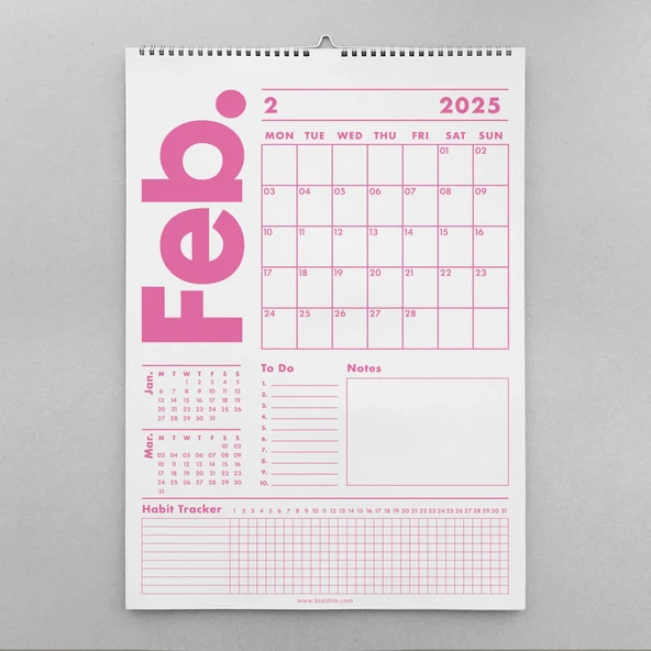 2026 Duvar Takvimi, 33X48 cm, A4, Spiralli Takvim, Önceki ve Sonraki Ay Takvim, Aylık Planlayıcı Takvim - Resim 2