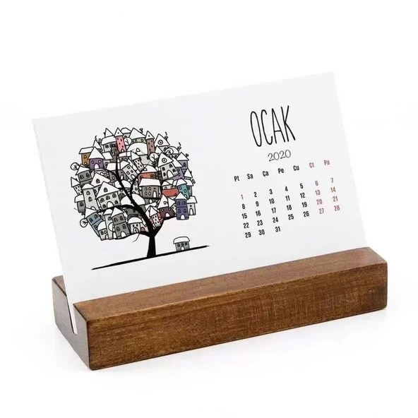 Mevsim Ağaçlar Masa Takvimi | 2026 Masa Takvimi ürün görseli 1