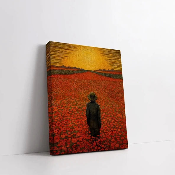 Anıların Kızıllığı Kanvas Tablo - Resim 3