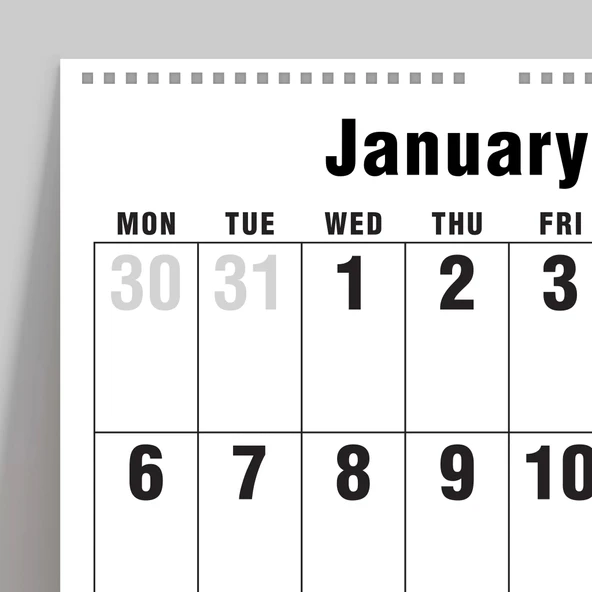 2026 Duvar Takvimi, 33X48 cm Spiralli Takvim, A4 Spiralli Takvim, Aylık Planlayıcı Takvim - 3