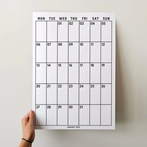 2026 Aylık Planlayıcı Duvar Takvimi, 33X48 cm & A4 Takvim, 12 Ay Poster Takvim, Organizer Takvim - Resim 2