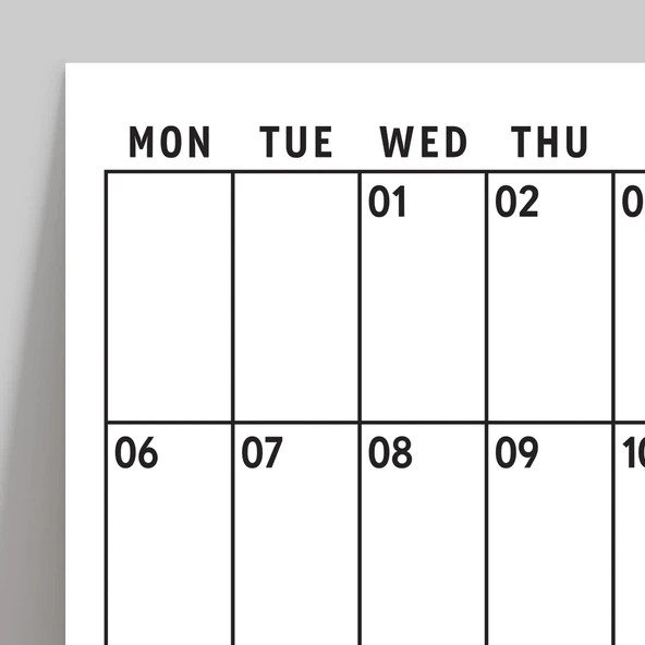 2026 Aylık Planlayıcı Duvar Takvimi, 33X48 cm & A4 Takvim, 12 Ay Poster Takvim, Organizer Takvim - Resim 3