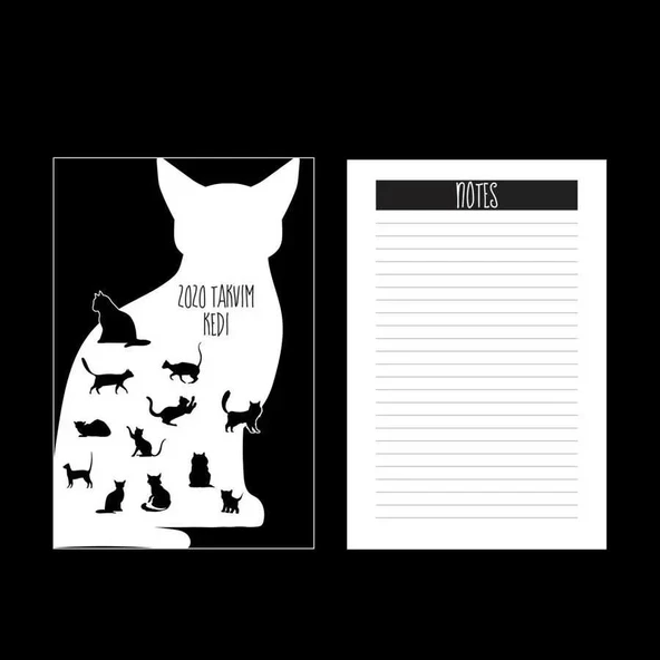 Ahşap Tabanlı Masa Takvimi | Kedi Fotoğraflı 2026 Masa Takvimi - 4