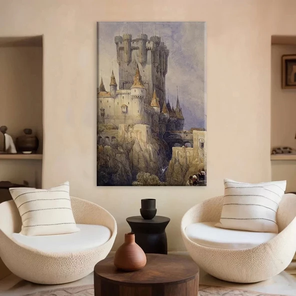 Ortaçağ Kalesi Kanvas Tablo - Resim 2