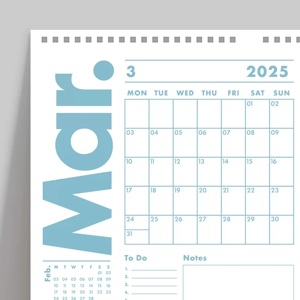 2026 Duvar Takvimi, 33X48 cm, A4, Spiralli Takvim, Önceki ve Sonraki Ay Takvim, Aylık Planlayıcı Takvim - Resim 3