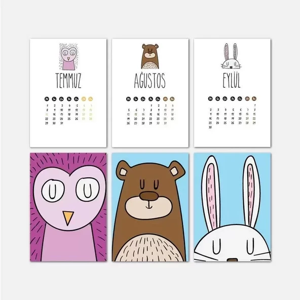 Hayvanlar Alemi Masa Takvimi | Ahşap Tabanlı 2026 Masa Takvimi - 4