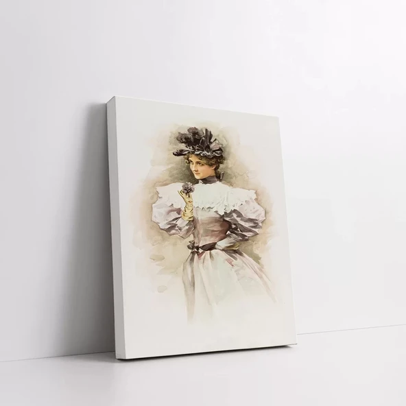 Zarif Portre Kanvas Tablo - Resim 3