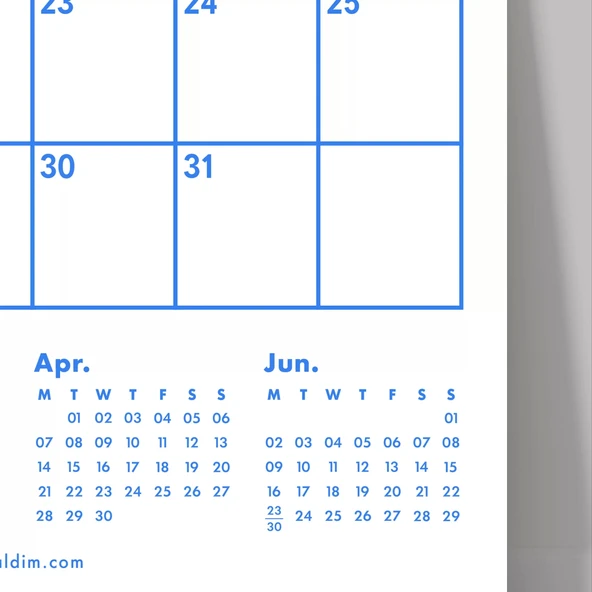 2026 Aylık Planlayıcı Duvar Takvimi, Önceki ve Sonraki Ay Takvim, 33X48 cm & A4 Spiralli Takvim, Canlı Gökkuşağı Renkler - Resim 4