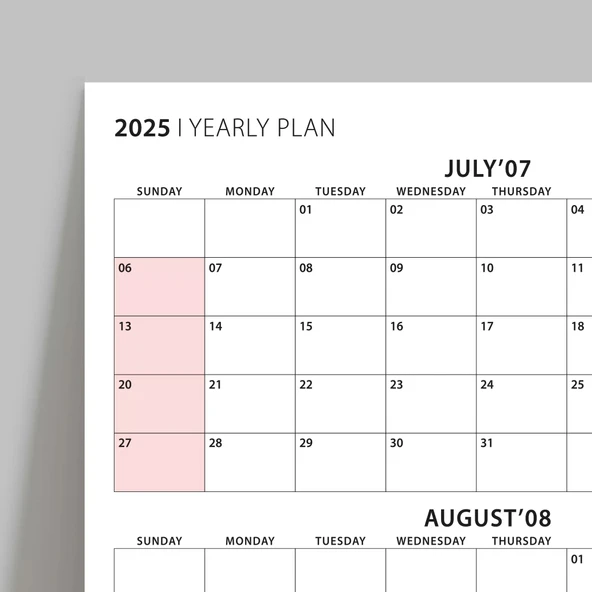 Amerikan Standardı Takvim, Üç Aylık Planlayıcı 2026 Duvar Takvimi, Temmuz - Eylül 2026, 90 Günlük Planlama, Yılın Üçüncü - Resim 4