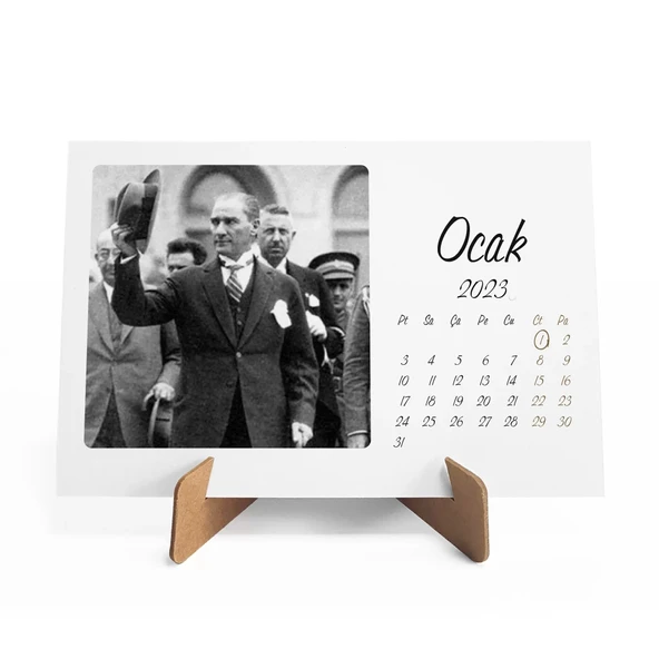 2026 Atatürk Takvimi, Atatürk Masa Takvimi, 2026 Takvim - Resim 2