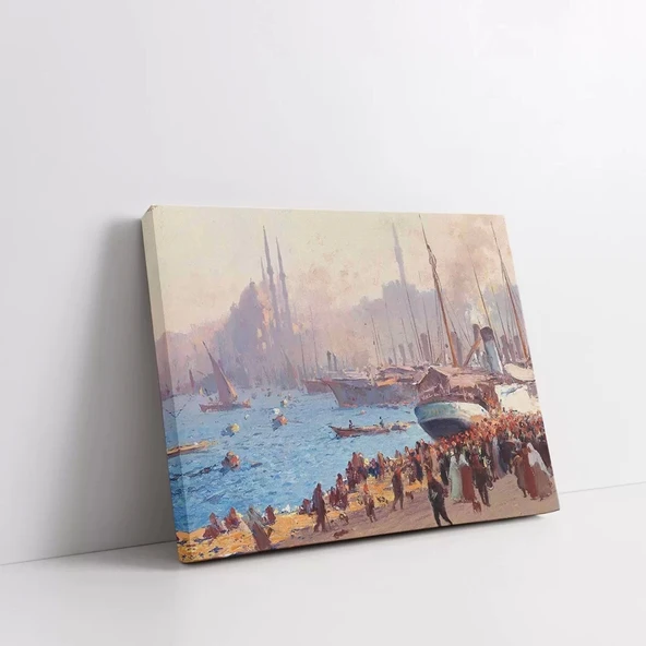 Liman Şehri İzlenimleri Kanvas Tablo - Resim 3