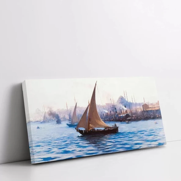 Boğazda Yelken Kanvas Tablo - Resim 3
