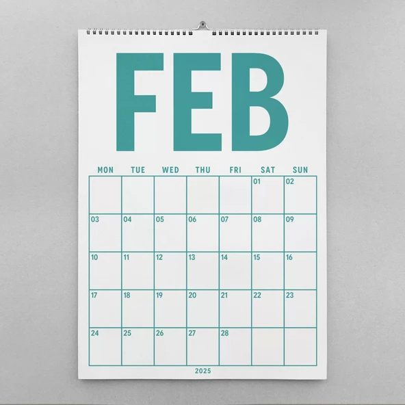 2026 Aylık Planlayıcı Duvar Takvimi, 33X48 cm, A4, Spiralli Takvim, Doğanın Renkleri - Resim 2