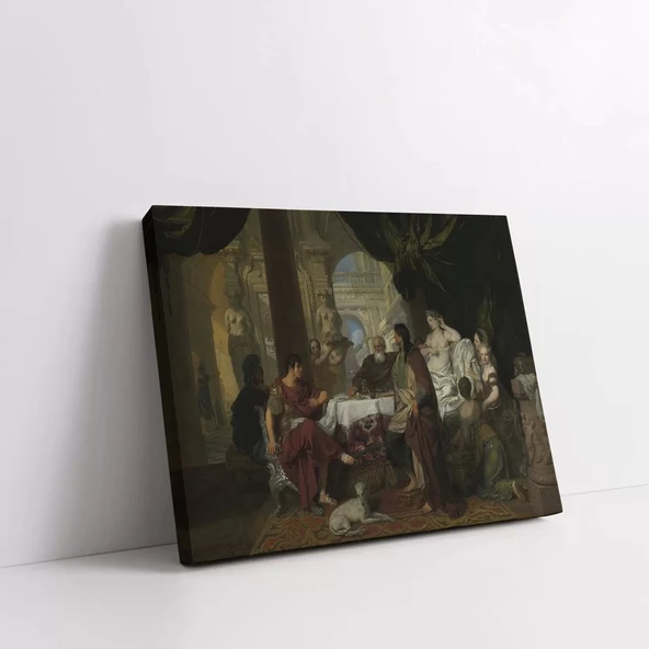 Akşam Sohbeti Kanvas Tablo - Resim 2