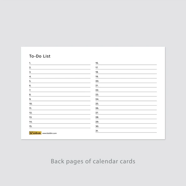 2026 Masa Takvimi, Ahşap Şövale Masa Takvimi, Aylık Planlamalı Takvim, Boho Renkli 2026 Takvim, Yapılacaklar Listesi(Ark - 7