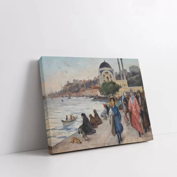 Kıyıdaki Hayat Kanvas Tablo - Resim 2